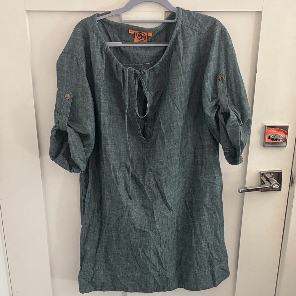 Tory Burch Blue Denim Dress